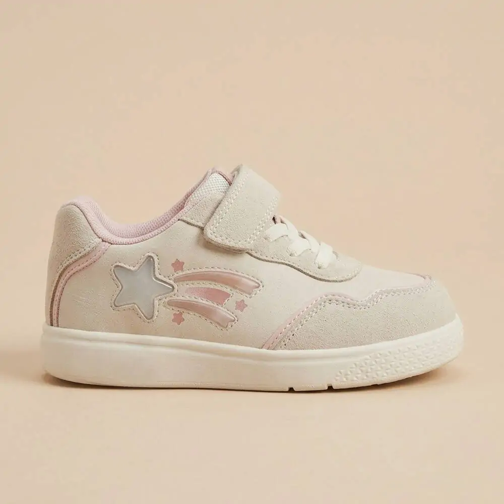 Zapatilla Colloky Luces de niña beige