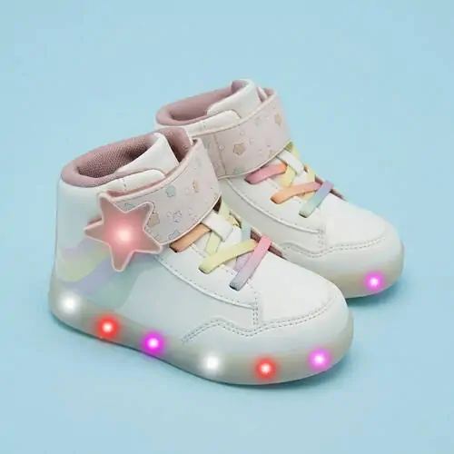 Zapatilla Colloky Luces de niño blanco