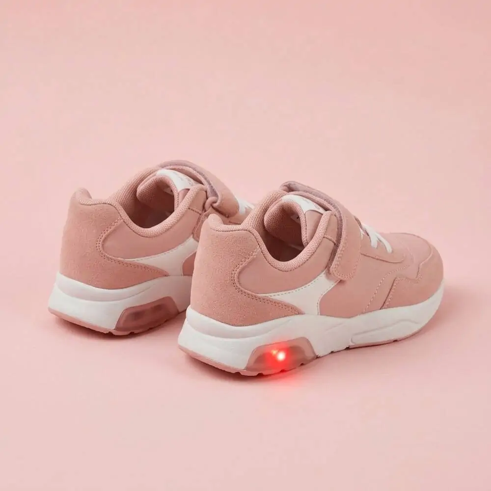 Zapatilla Colloky luces de niña rosado