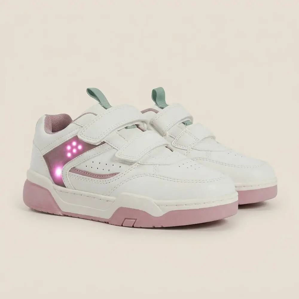 Zapatilla Colloky luces de niña blanco
