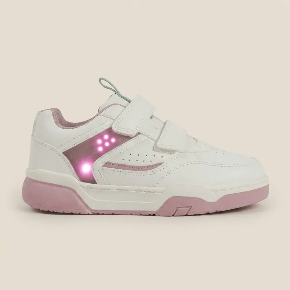 Zapatilla Colloky luces de niña blanco